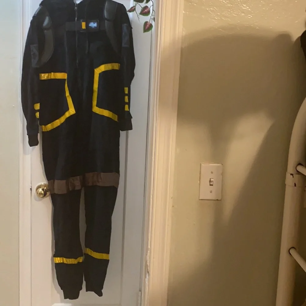 Fortnite Dark Voyager Hooded Union Suit Costume Jumpsuit Adult - Picture 2 of 9